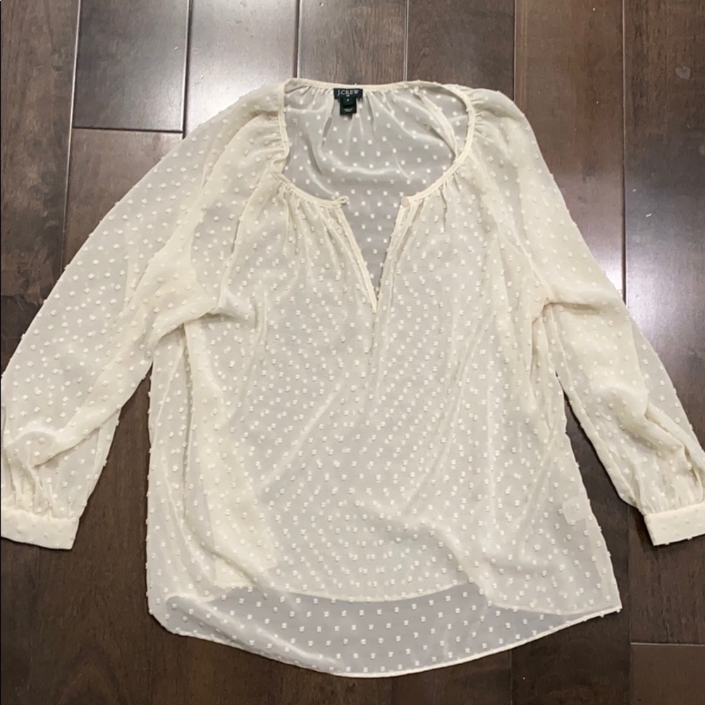 Jcrew Swiss dot cheer top size small